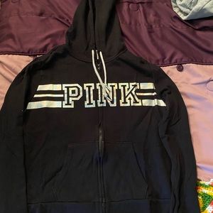 PINK zip up hoodie. Never worn